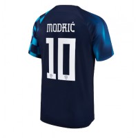 Camiseta Croacia Luka Modric #10 Segunda Equipación Replica Mundial 2022 mangas cortas